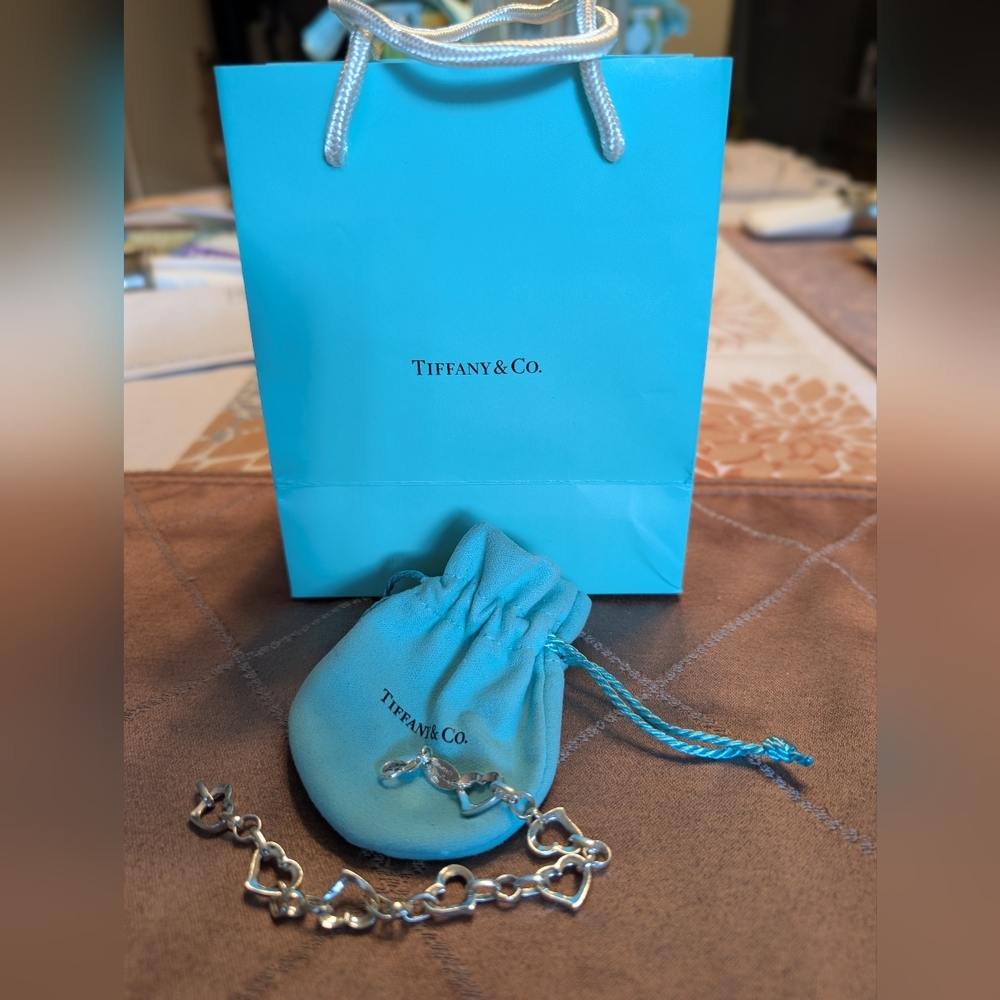 Tiffany & Co Elsa Peretti Open Hearts Bracelet Sterling Silver .925